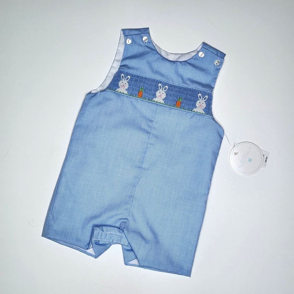 Edgehill Collection Boy's Smocked Bunny Jumper Size 12 Months